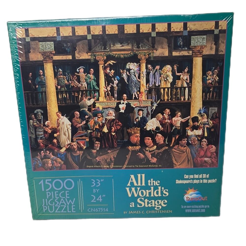 SunsOut 1500 Jigsaw Puzzle All The World's a Stage by James Christensen‎ 33 X 24